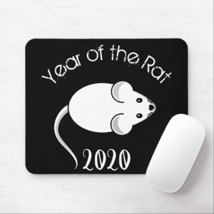 Year of the Rat 2020 Mouse with Text Pad