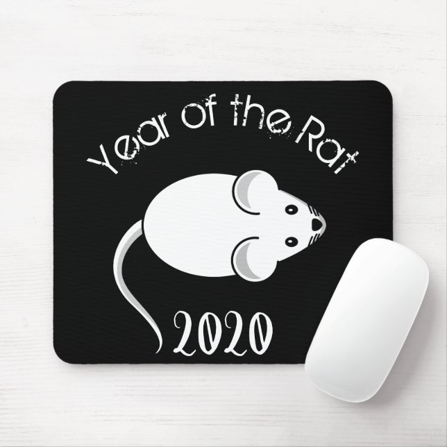 Year of the Rat 2020 Mouse with Text Pad (With Mouse)