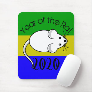 Year of the Rat 2020 Mouse with Text Pad
