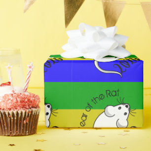 Year of the Rat 2020 Mouse with Text Wrapping Paper