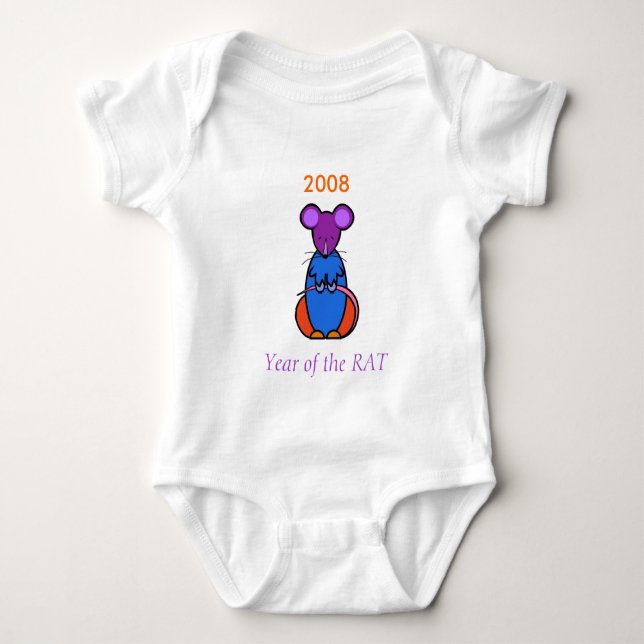 Year of the RAT Baby Bodysuit (Front)