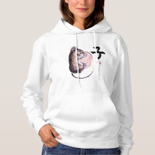 Year of the Rat sumie ink painting Hoodie