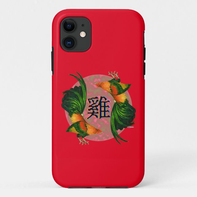 Year of the Rooster Circle Case-Mate iPhone Case (Back)