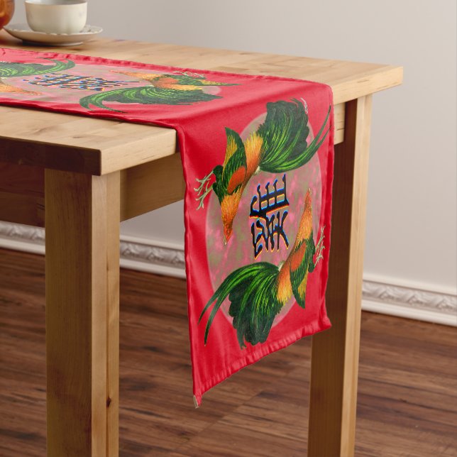 Year of the Rooster Circle Short Table Runner (In Situ)