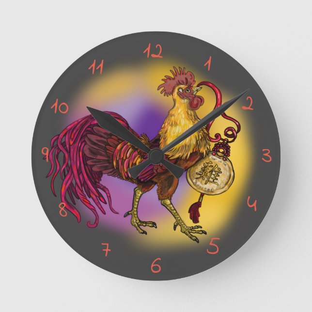 Year of the Rooster Round Clock (Front)