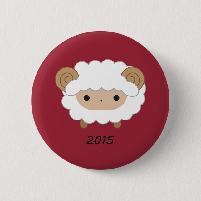 Year of the Sheep 2015 Button (Front)