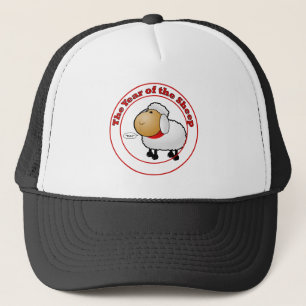 Year of the Sheep Cartoon Trucker Hat