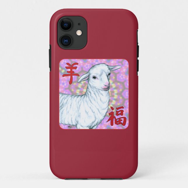 Year of the Sheep-Good Luck! Case-Mate iPhone Case (Back)