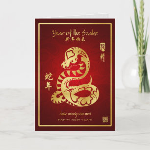 Year of the Snake 2013 - Vietnamese New Year - T Holiday Card
