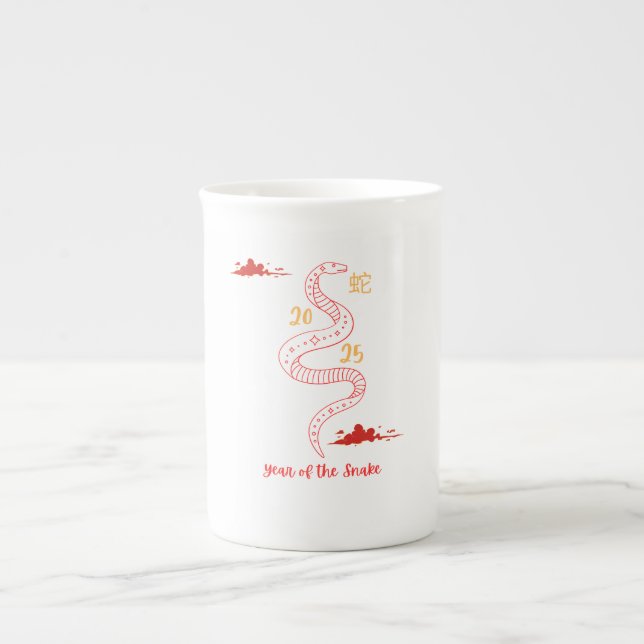 Year of the Snake 2025 Bone China Mug (Front)