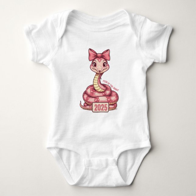 Year Of The Snake 2025 | Chinese New Year 2025 Baby Bodysuit (Front)