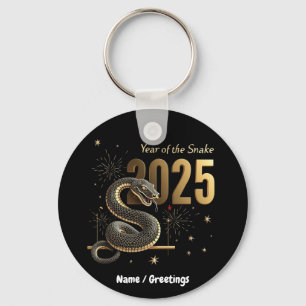Year of the Snake 2025 Chinese Zodiac Customisable Key Ring