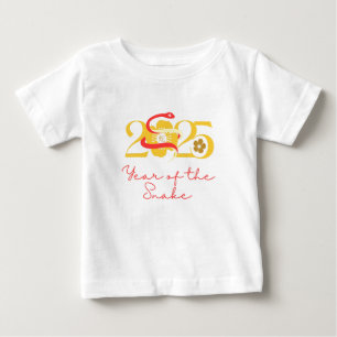Year of the Snake 2025 flower Baby T-Shirt