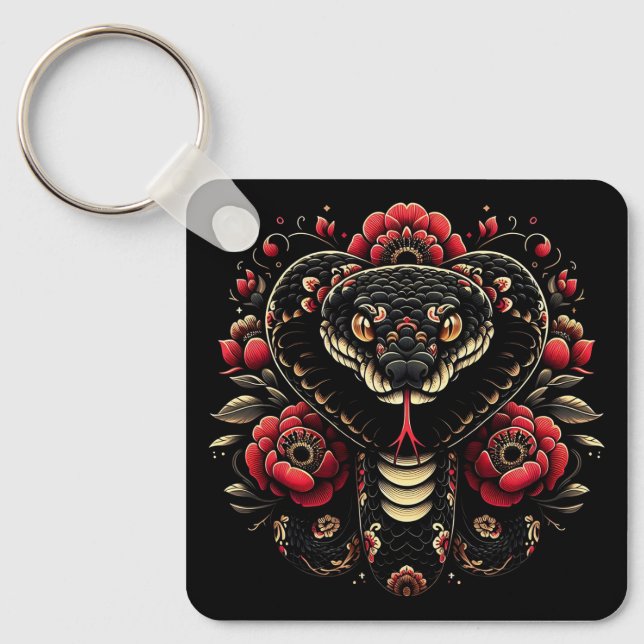 Year of the Snake 2025: Wisdom, Transformation Key Ring (Front)