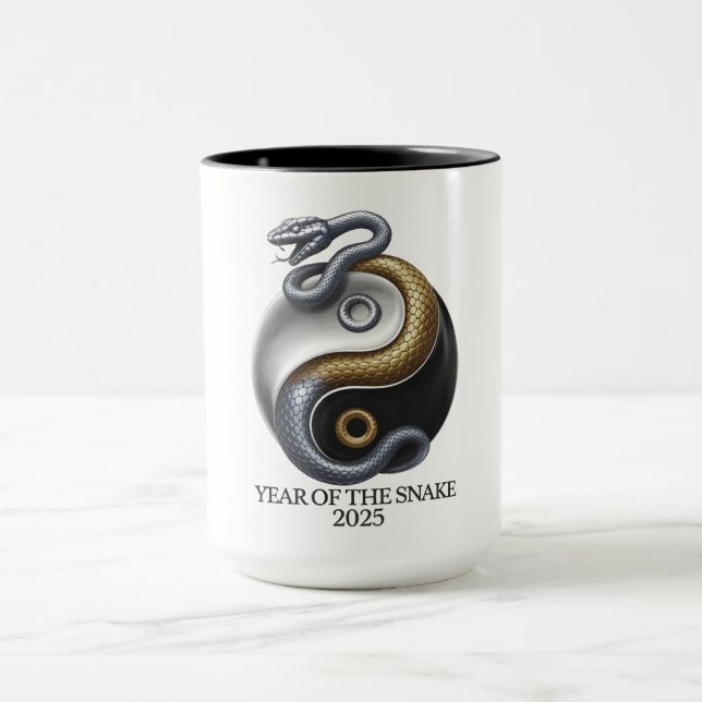 Year of the Snake 2025 Yin and Yang Mug (Center)