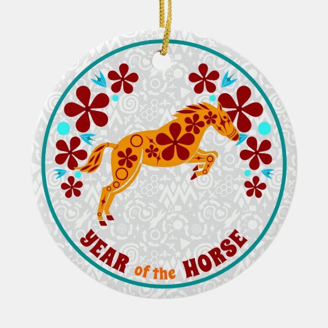 Year of the Snake Ceramic Ornament (Front)