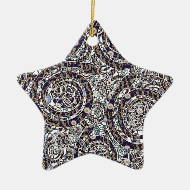 year of the snake ceramic tree decoration (Front)