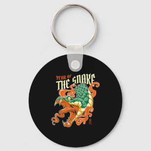 Year of the snake chinese zodiac kanji fire serpen key ring