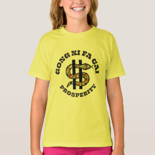 Year of the Snake "Prosperity" Light Coloured  T-Shirt