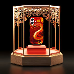 Year of the Snake Red & Gold iPhone 16 Case