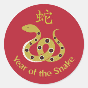 Year of the Snake Reuseable Classic Round Sticker