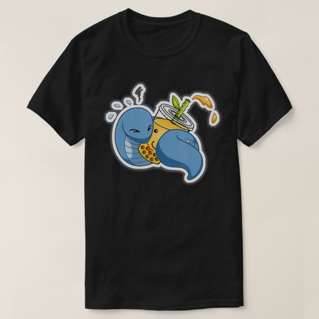 Year of the Snake Triggered Bubble Boba Tea Chines T-Shirt (Design Front)