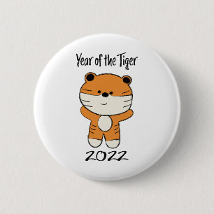 Year of the Tiger 2022 6 Cm Round Badge