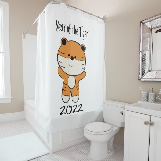 Year of the Tiger 2022 Shower Curtain (In Situ)