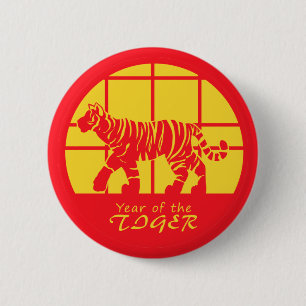 Year of the Tiger 6 Cm Round Badge