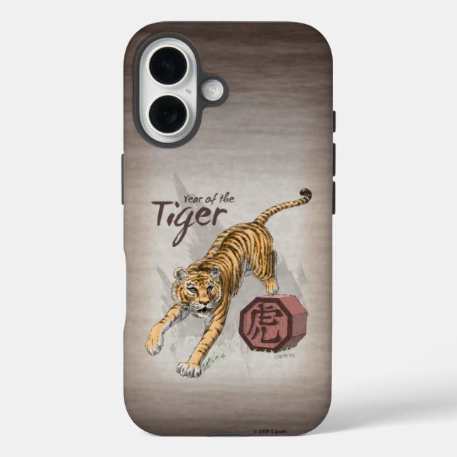 Year of the Tiger Chinese Zodiac Art Case-Mate iPhone Case (Back)
