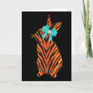 Year Of The Tiger Easter Bunny 2022 Cute Animal Pr Card