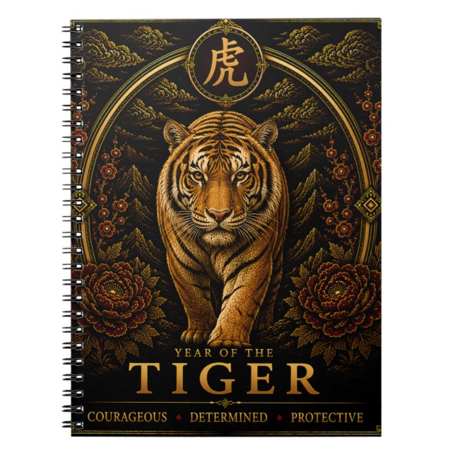 Year of the Tiger Luxury Chinese Zodiac Notebook (Front)