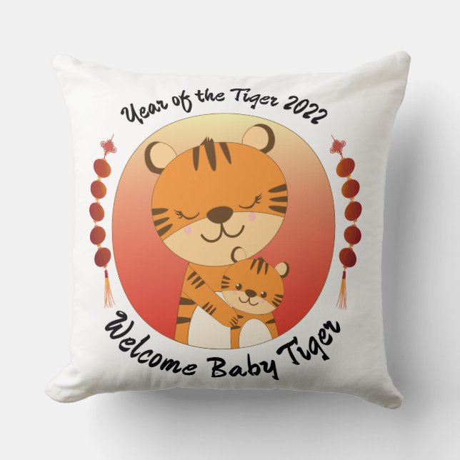 Year of the Tiger New Baby 2022 Cushion (Front)
