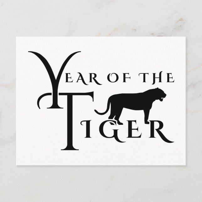Year of the tiger postcard (Front)