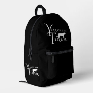Year of the tiger printed backpack