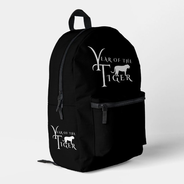 Year of the tiger printed backpack (Back Corner Left)