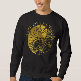 Year Of The Tiger Ying And Yang Artwork Sleeping T Sweatshirt