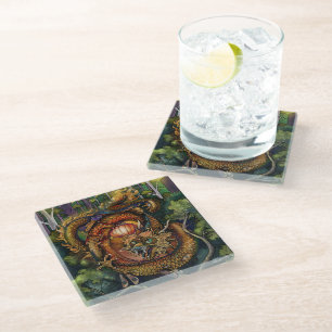 Year of the Wood Dragon 2024 Glass Coaster