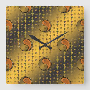 Year of the Wood Horse Square Wall Clock