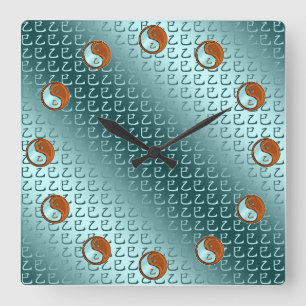 Year of the Wood Snake Square Wall Clock