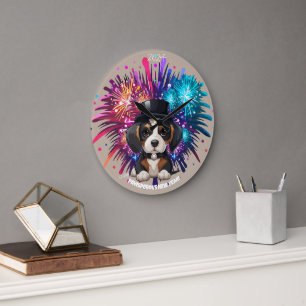 Year of Woofs! Large Clock
