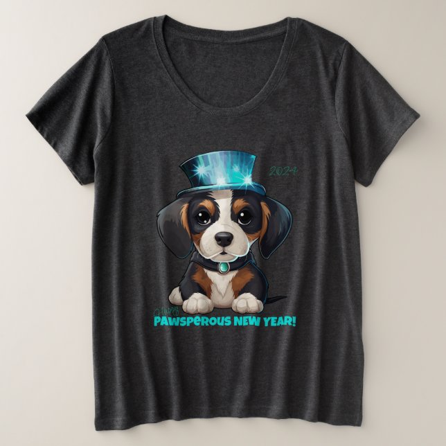 Year of Woofs! Plus Size T-Shirt (Design Front)