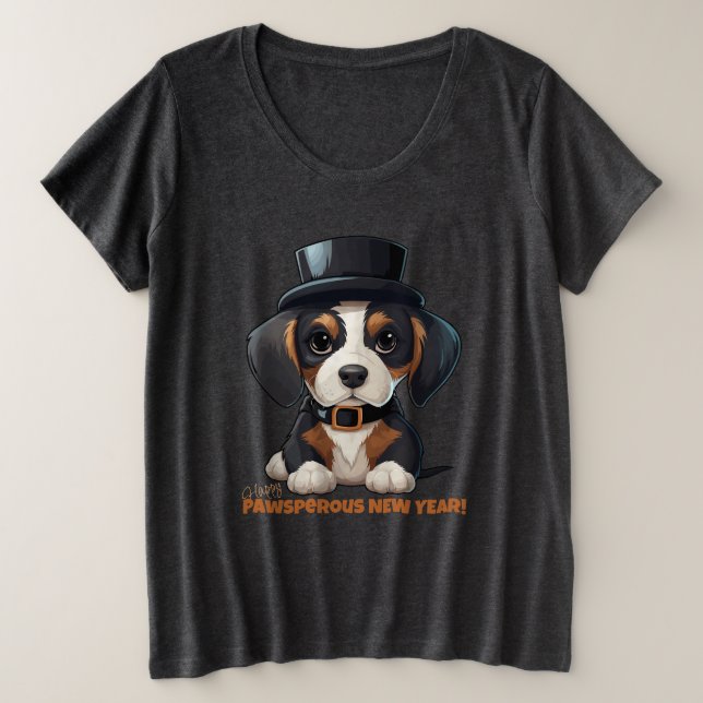 Year of Woofs! Plus Size T-Shirt (Design Front)