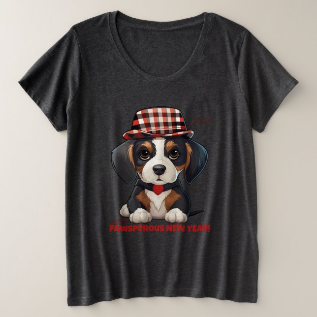 Year of Woofs! Plus Size T-Shirt (Design Front)