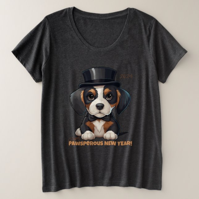 Year of Woofs! Plus Size T-Shirt (Design Front)