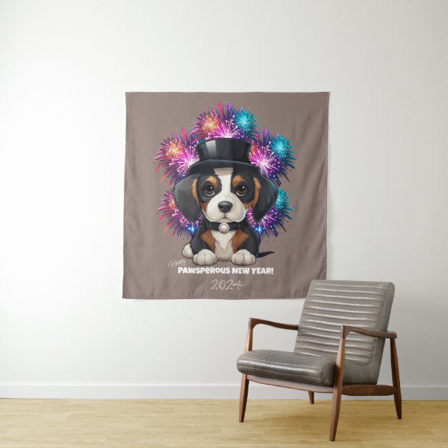 Year of Woofs! Tapestry (In Situ)