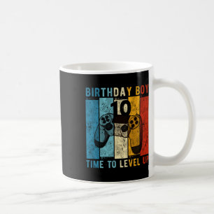 Year Old Birthday Boy 10 Time To Level Up 10th Bir Coffee Mug