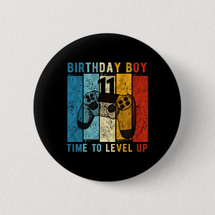 Year Old Birthday Boy 11 Time To Level Up 11th Bir 6 Cm Round Badge