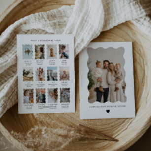 Year Review Photo Collage Pregnancy Announcement