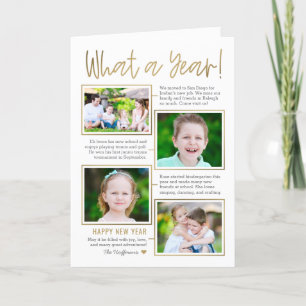 Year Summary Editable Colour New Year Photo Card